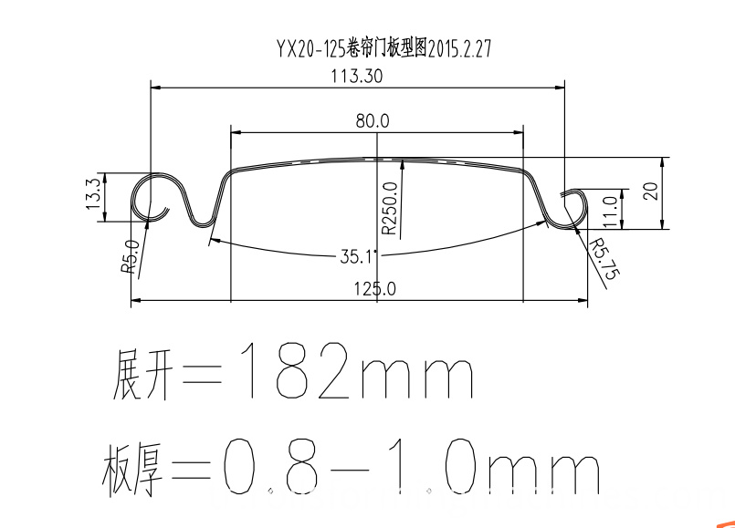 Metal Roller Door Machines Color Steel Garage Door Machinery Shutter Slat Making Machine